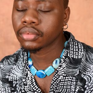 Larimar Blue Crazy Agate Necklace