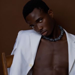 Venetian Black White Italian CHEVRON Necklace