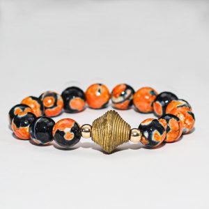 Brass and Gemstone Bracelet