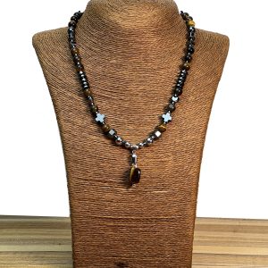 Tiger Eye Gemstone Pendant Necklace