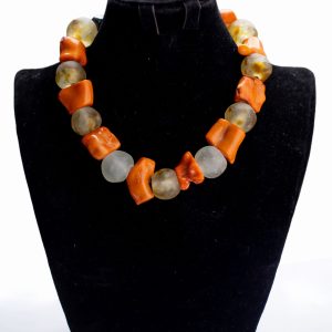 Bamboo Coral chunky Necklace